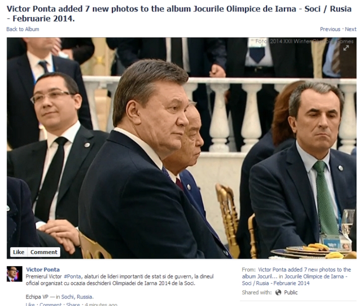 Ukrainian President Yanukovich (center) mediates on civil war while Victor Ponta (left) daydreams about being respected